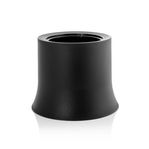 Pinke Silikon Toilettenbürste mit schwarzem Behälter aus Kunststoff als WC-Garnitur