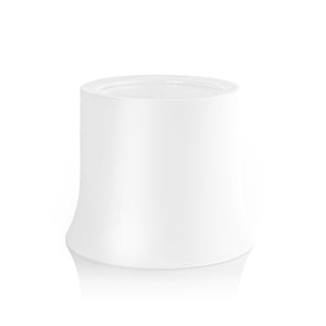 Pinke Silikon Toilettenbürste mit weißem Behälter aus Kunststoff als WC-Garnitur